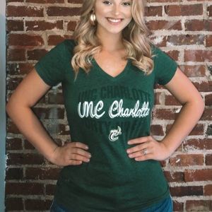 UNC Charlotte v-neck tee
